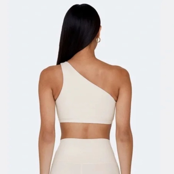 SET Active One-Shoulder Sports Bra in Cream - Picture 2 of 5